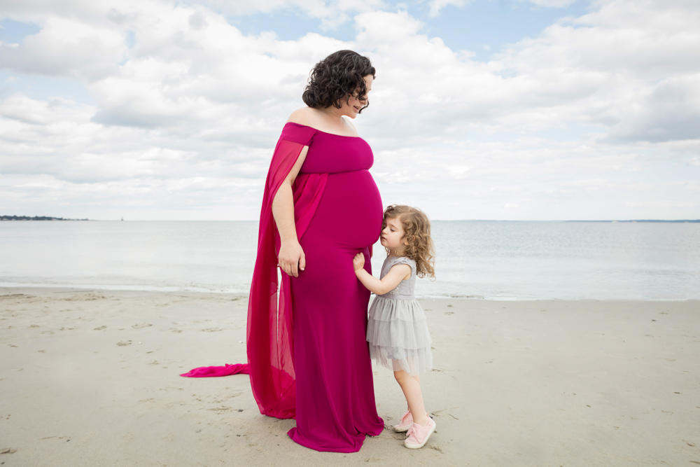 beach maternity session