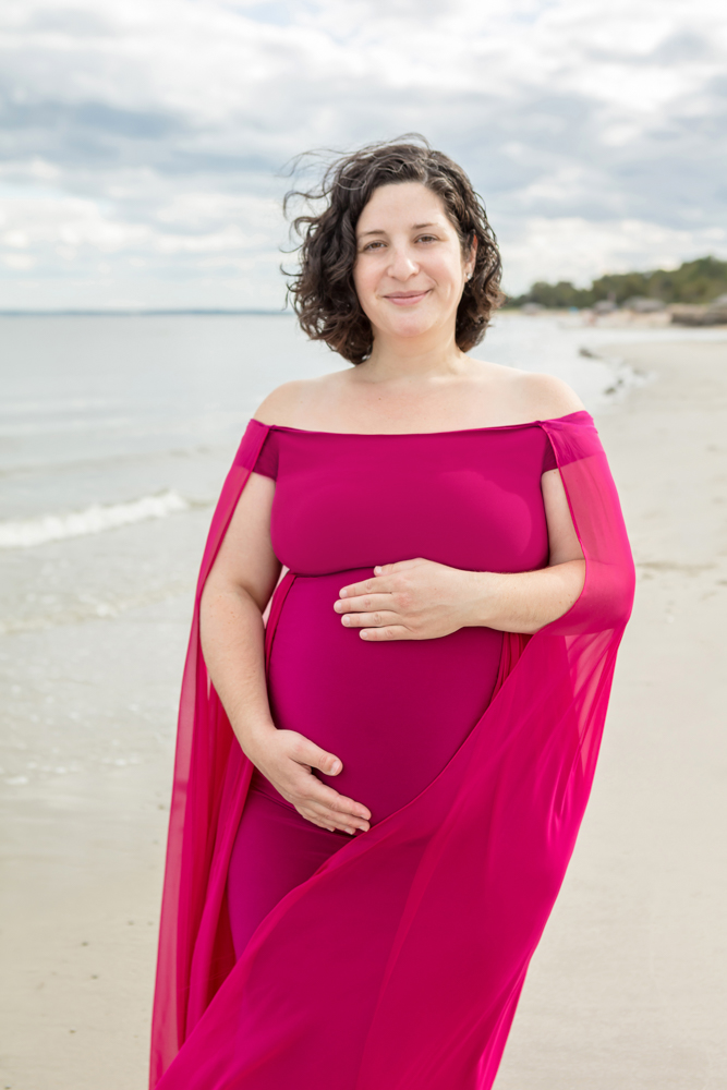 beach maternity session